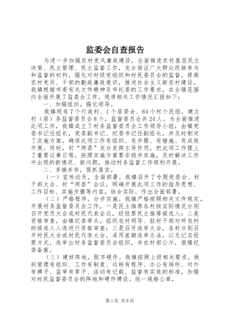 监委会自查报告