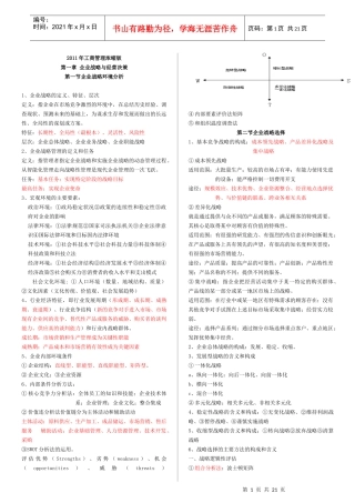 XXXX经济师工商管理超级浓缩版