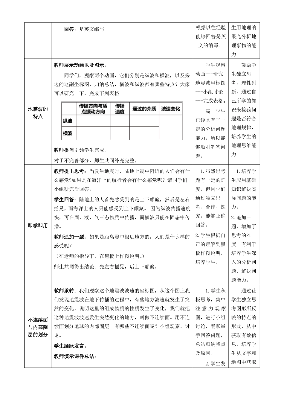 地球的圈层结构教学设计_第3页