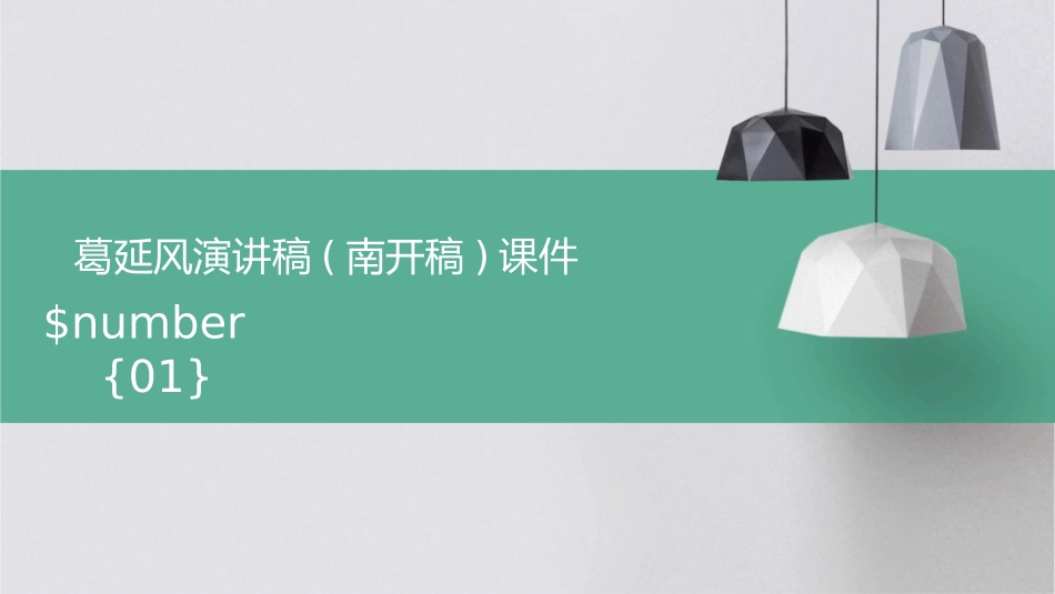 葛延风演讲稿(南开稿)课件_第1页