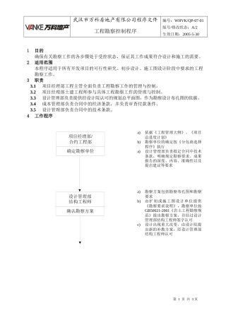 WHVK-QP-07-01工程勘察控制程序