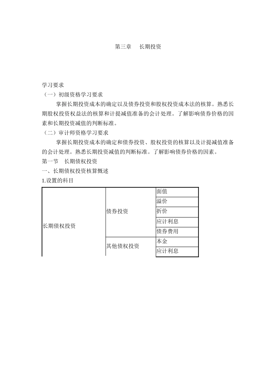 3第三章 长期投资(doc 13)_第1页