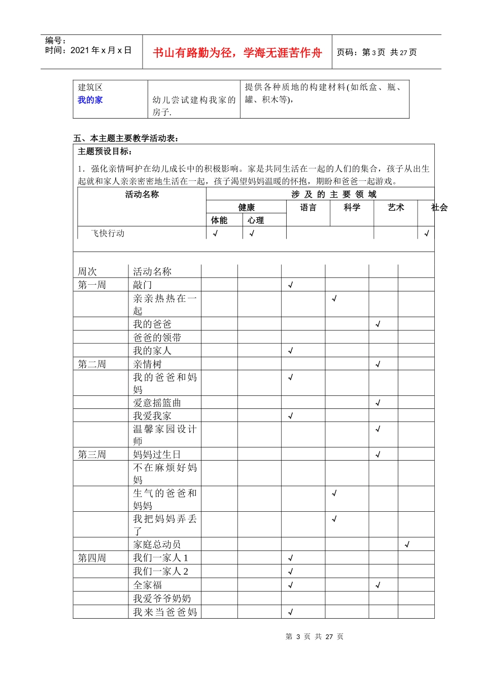 小八班主题名称亲亲一家人_第3页
