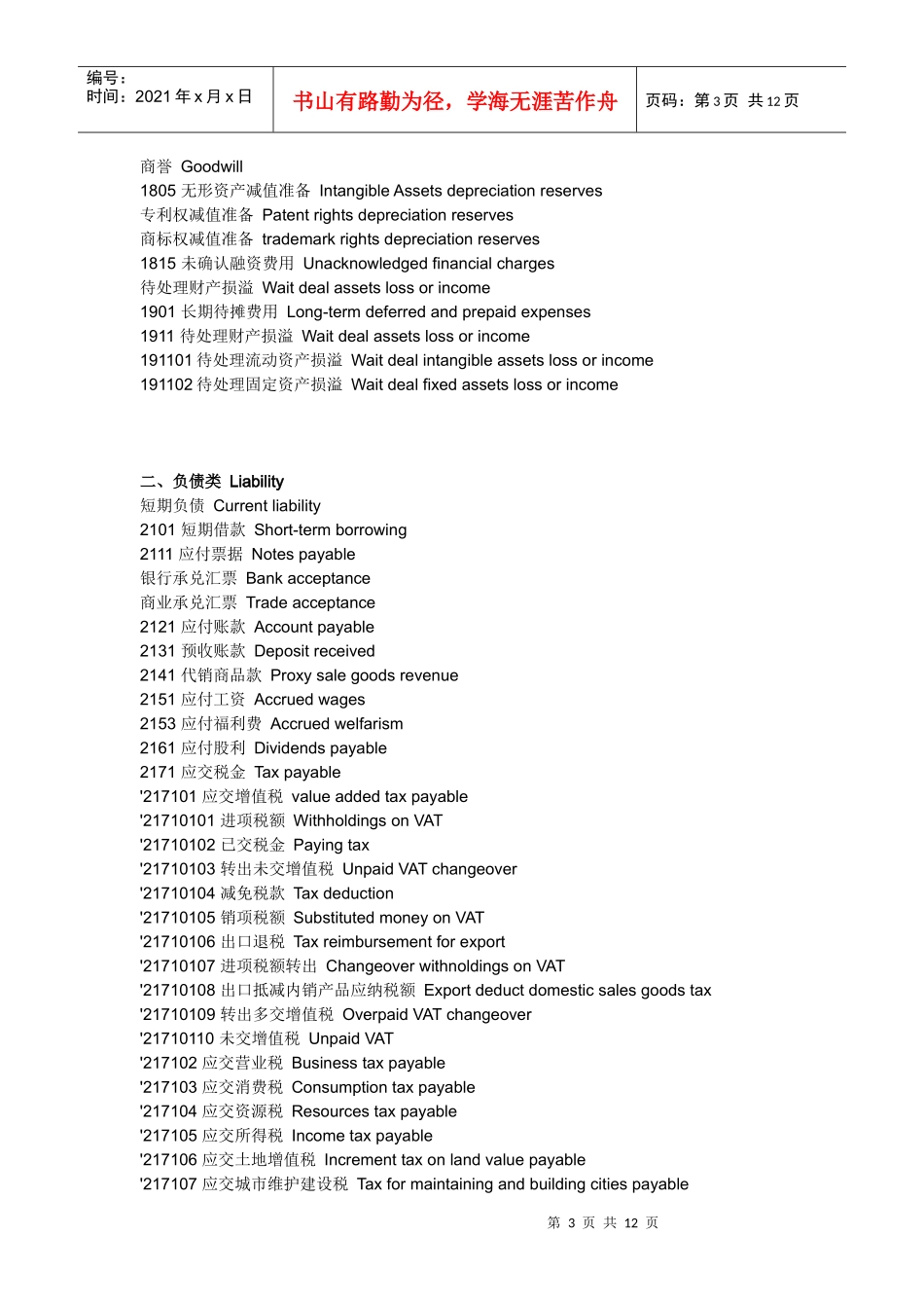 会计英语科目_第3页