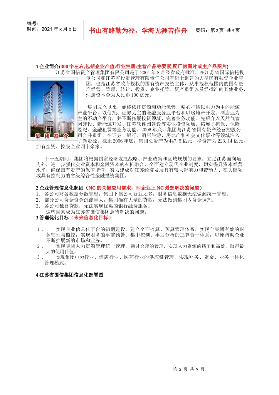 财务信息化案例模板概括_第2页