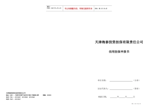 天津海泰投资担保有限责任公司信用担保申报书doc-十一、