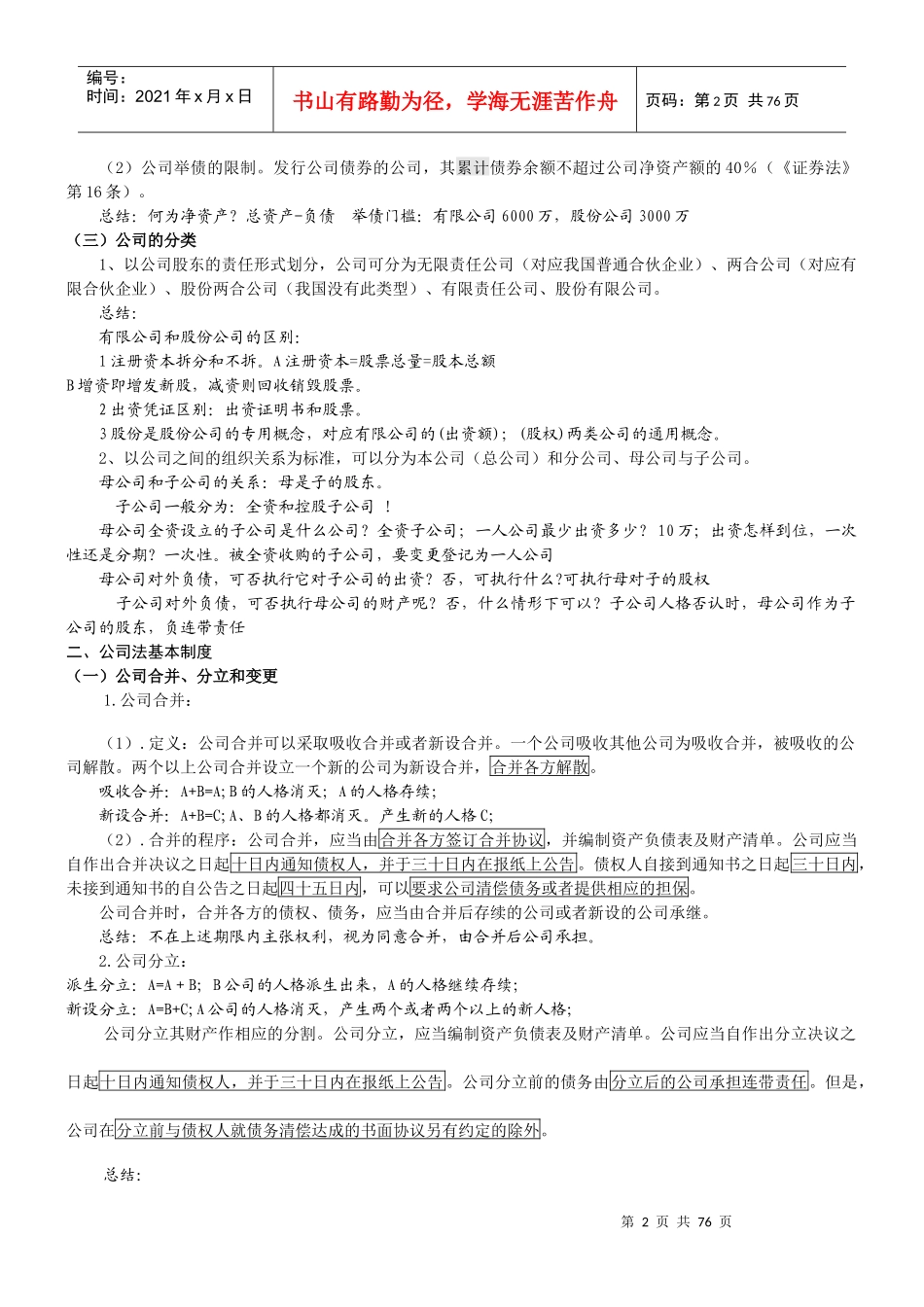 商法经济法知识产权法详细重点总结讲义_第2页