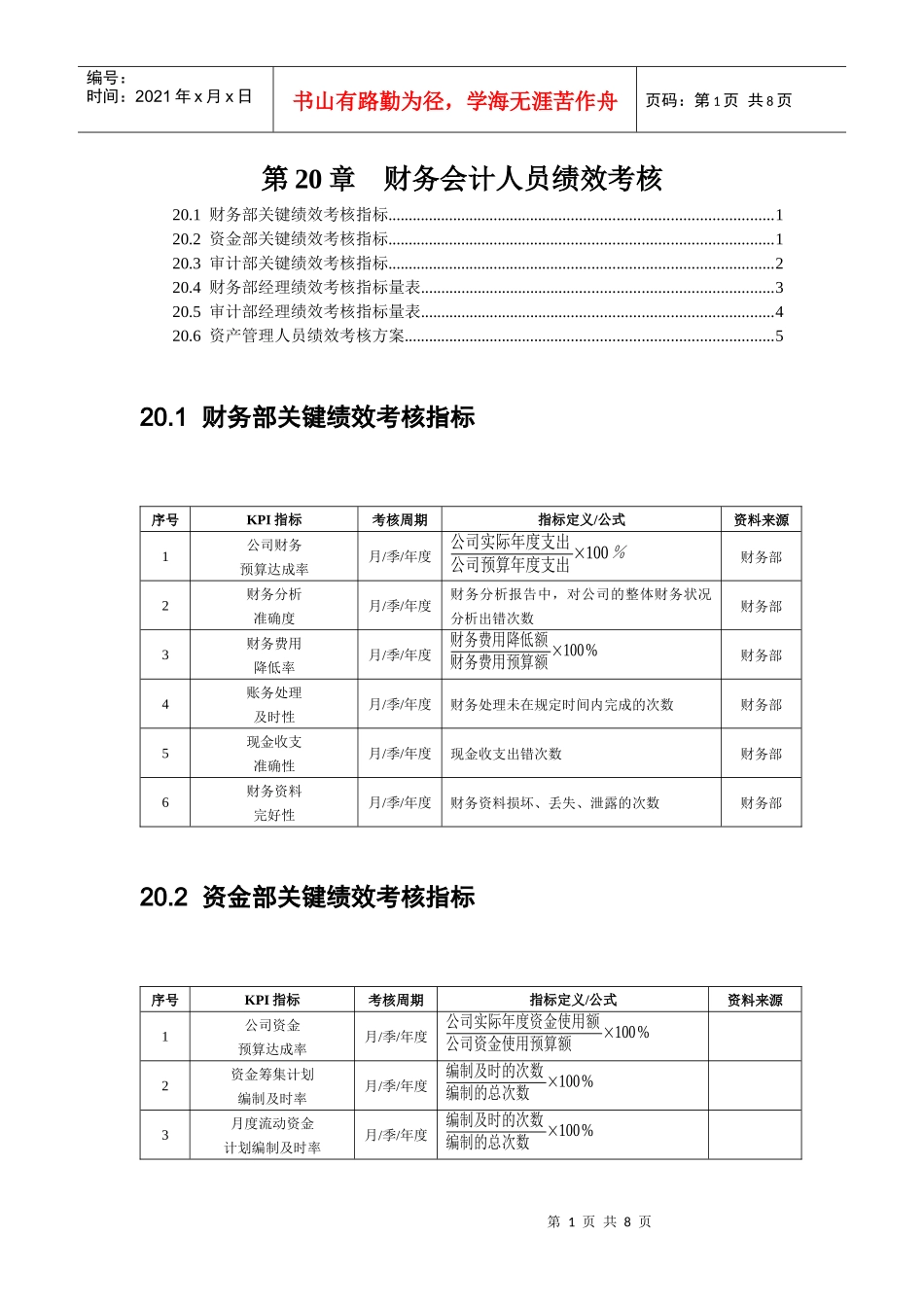 财务会计人员绩效考核_第1页
