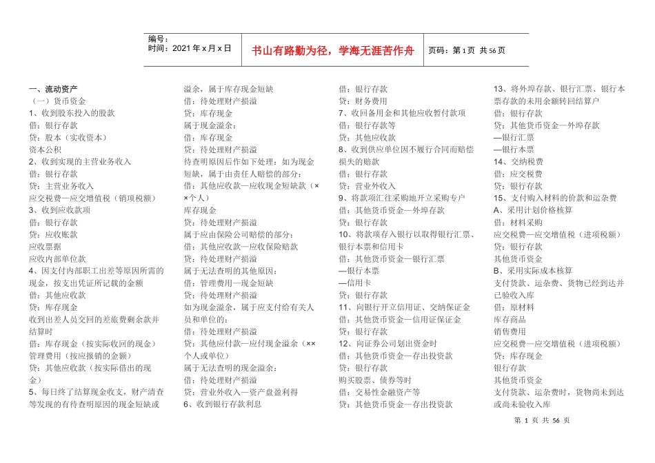 财务会计分录的做法_第1页