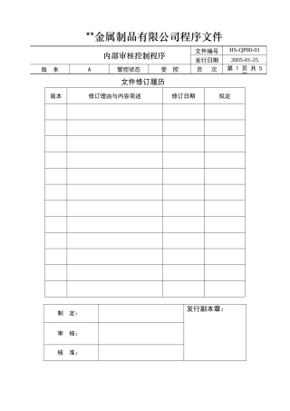 015内部质量审核控制程序