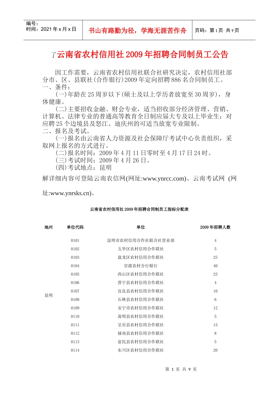云南省农村信用社报考网址_第1页