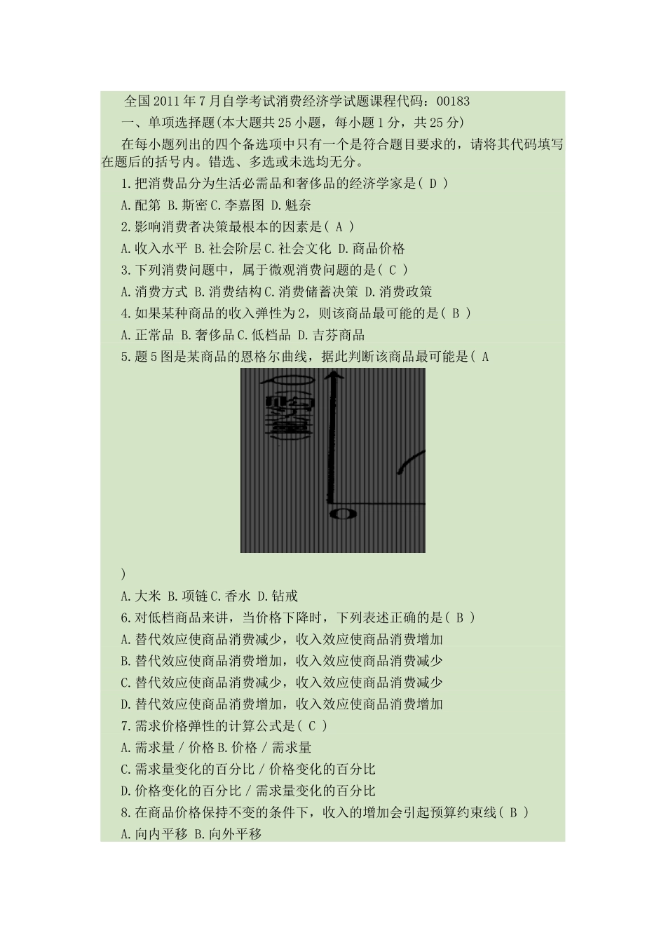 自考消费经济学必过秘籍_第1页