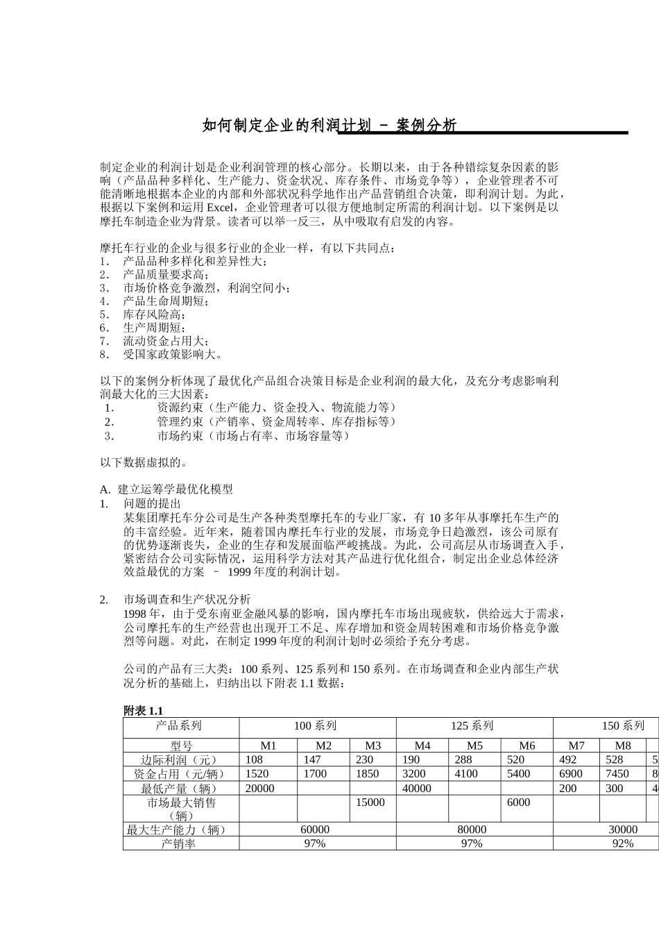 CSS-如何制定企业的利润计划_第1页