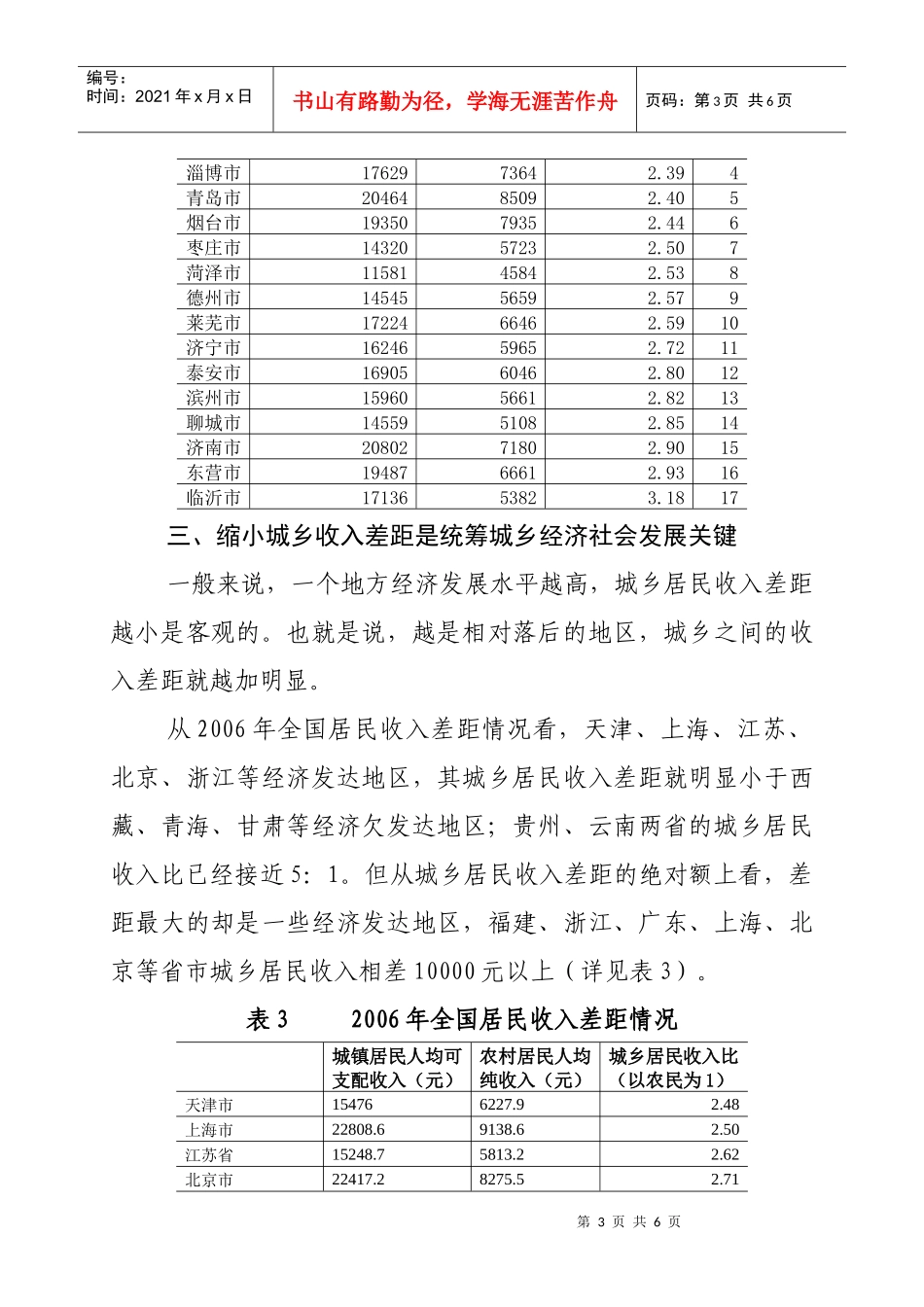 城乡收入差距与城市化进程的关系_第3页