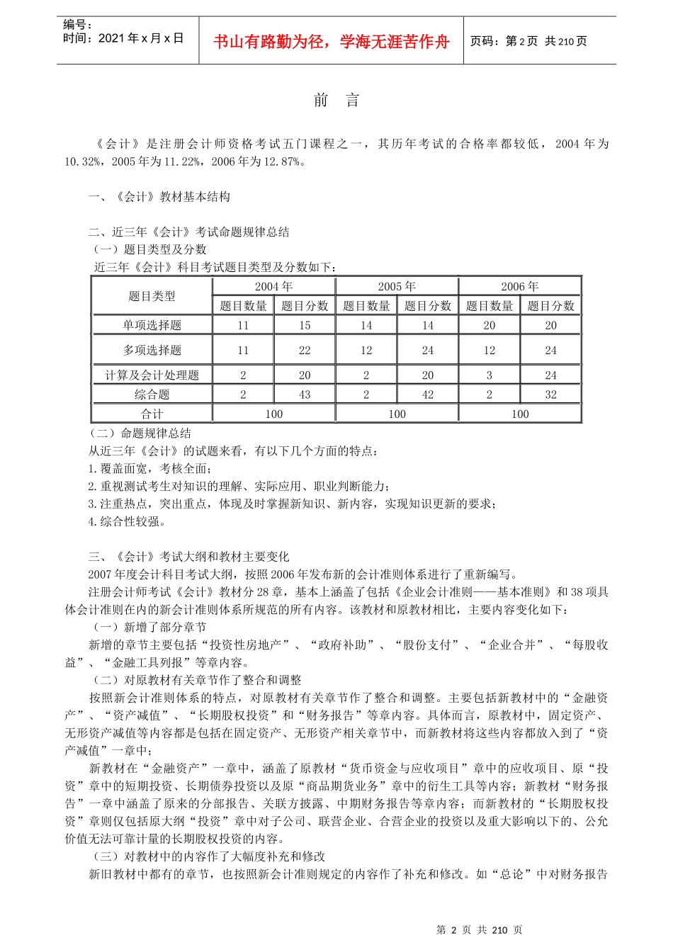 CAP考试-财务精品-2022年张XX《会计》讲义全[带目录版](DOC 206页)_第2页