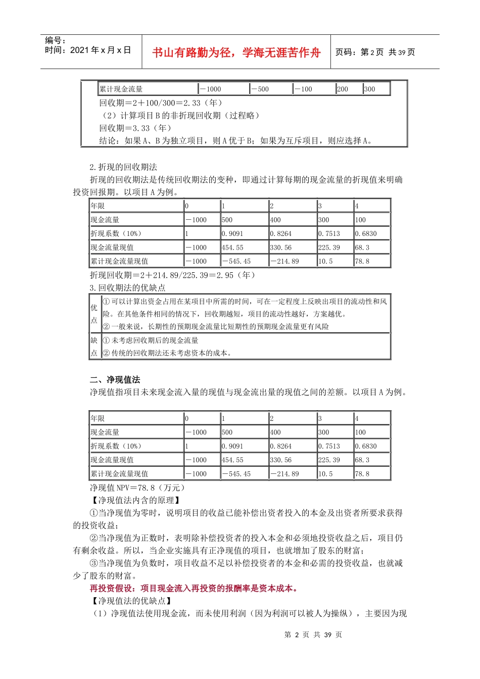 企业投融资决策与资金管理_第2页