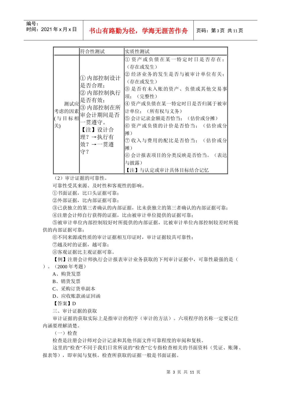 审计证据及审计工作底稿讲义_第3页