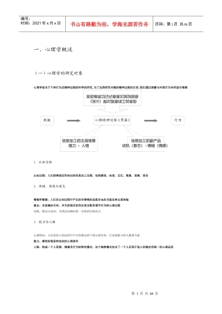 精心盘点心理学统考资料