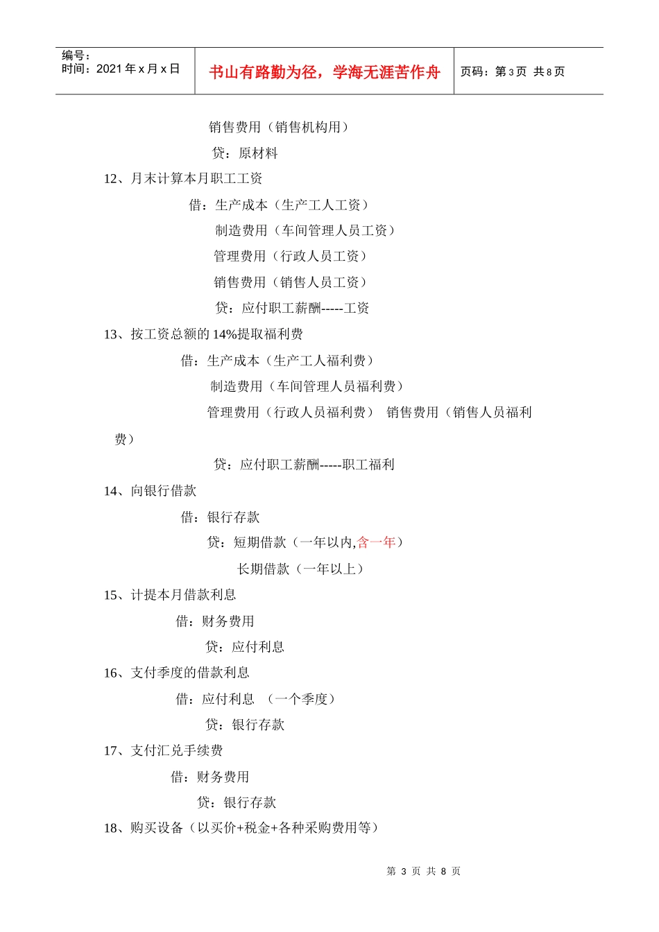 会计分录类型汇总_第3页
