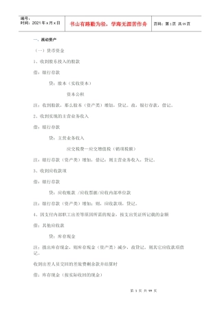 最新财务会计及管理知识分析记录大全