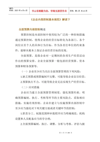 企业内部控制基本规范解读（下）(1)