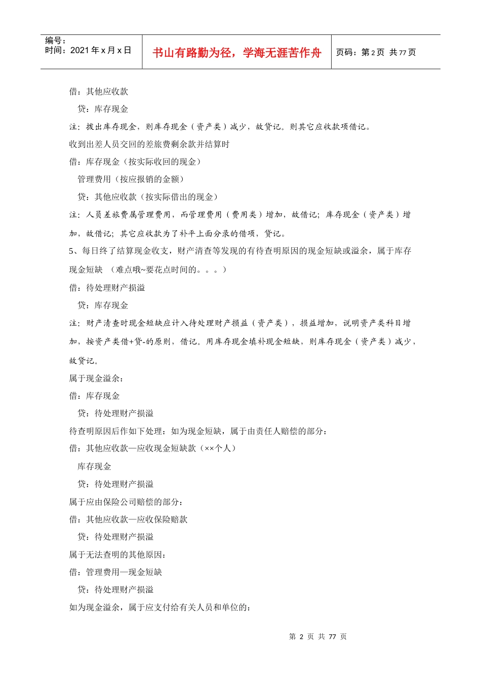 XXXX最新的会计分录_第2页