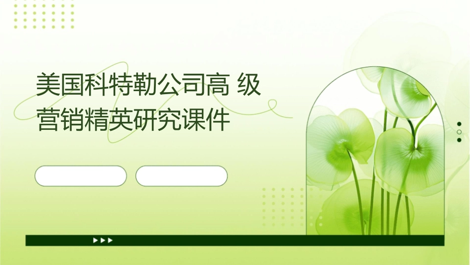 美国科特勒公司高级营销精英研究课件_第1页