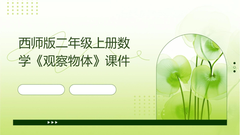 西师版二年级上册数学《观察物体》课件_第1页