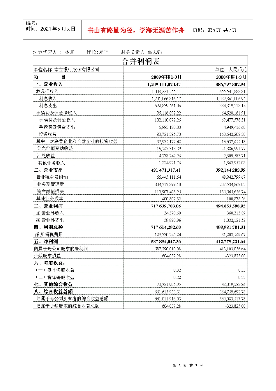 南京银行财务数据_第3页