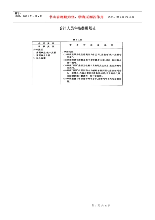 会计人员审核费用规范