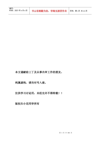 财务资料-我的内审生涯