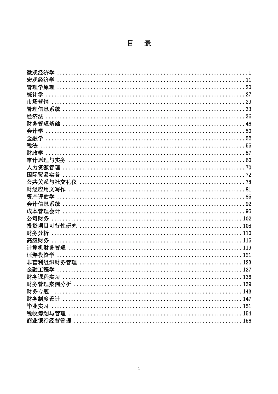 财务管理专业目_第2页