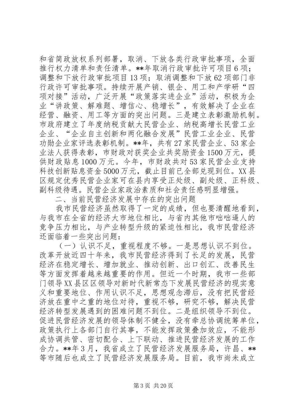 民营经济发展调研报告（共3篇）_第3页