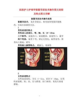 医院护士护理学留置导尿技术操作图文流程及特点图文详解