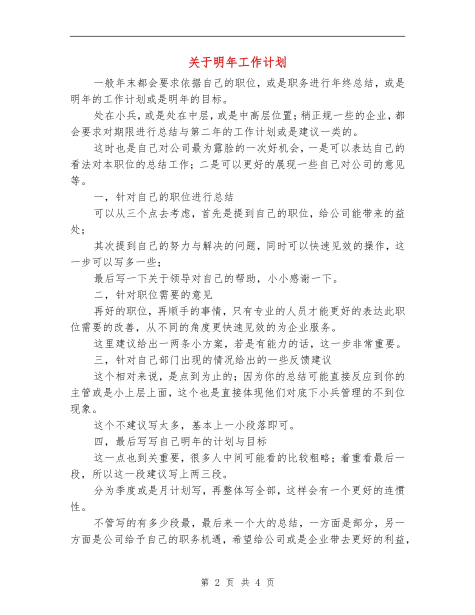 关于明年工作计划_第2页