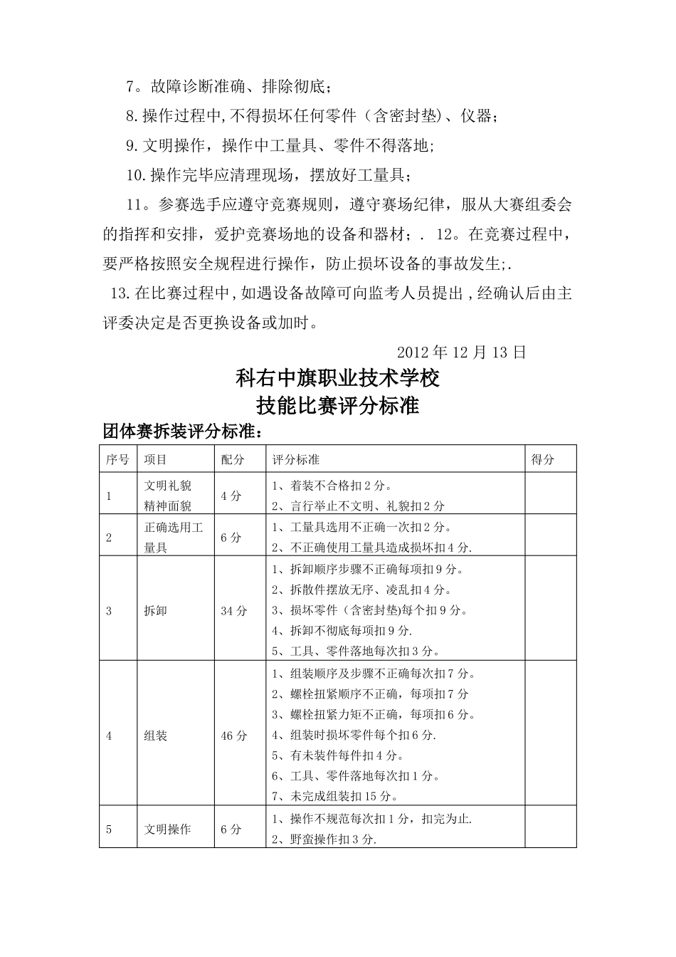 汽修技能比赛方案_第2页