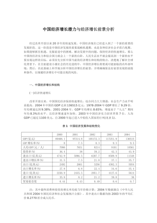 中国经济增长前景与增长潜力分析