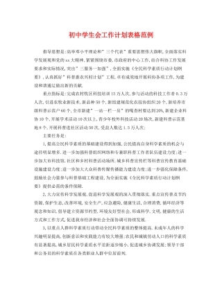初生会工作计划表格范例 