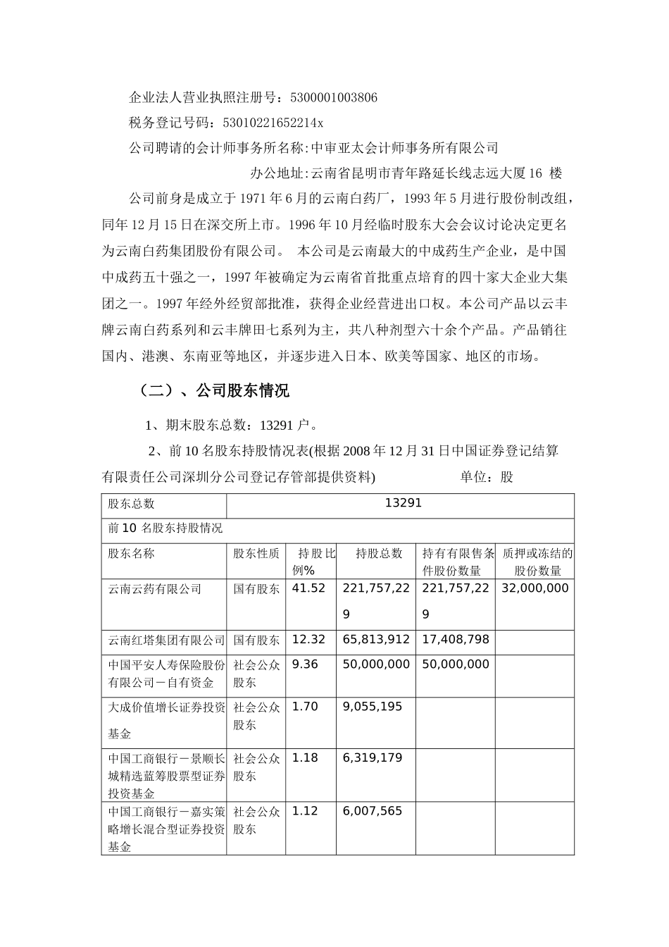 云南白药公司财务分析_第3页