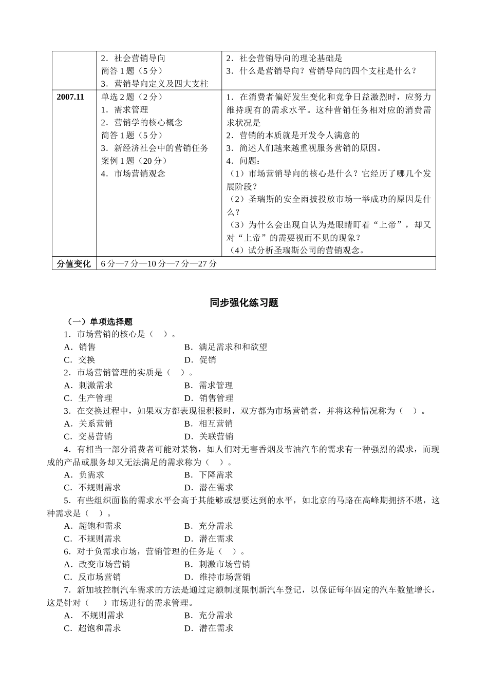 中国市场营销经理助理资格认证考试试卷及答案_第2页
