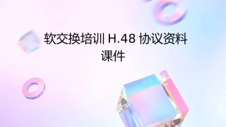 软交换培训H48协议资料课件