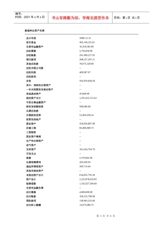 敦煌种业资产负债表