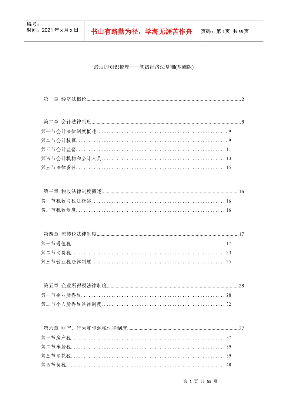 初级经济法基础知识_第1页