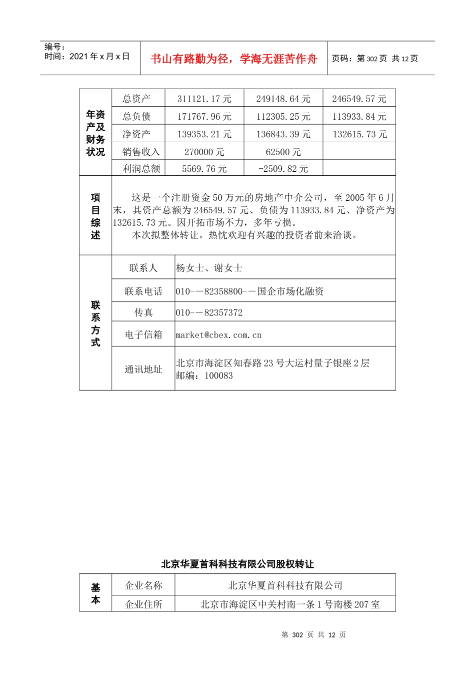 北京国际建设集团总公司所属子公司股权转让_第2页