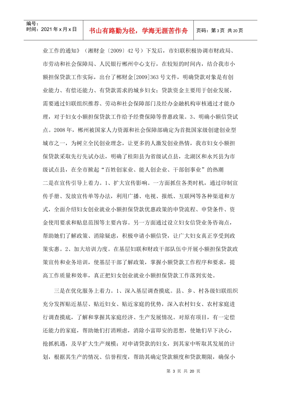 小额贷款工作汇报_第3页