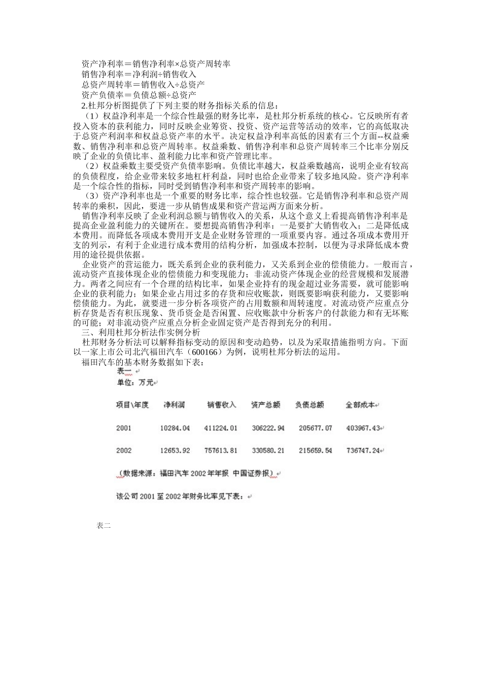 杜邦财务分析法与案例分析_第2页