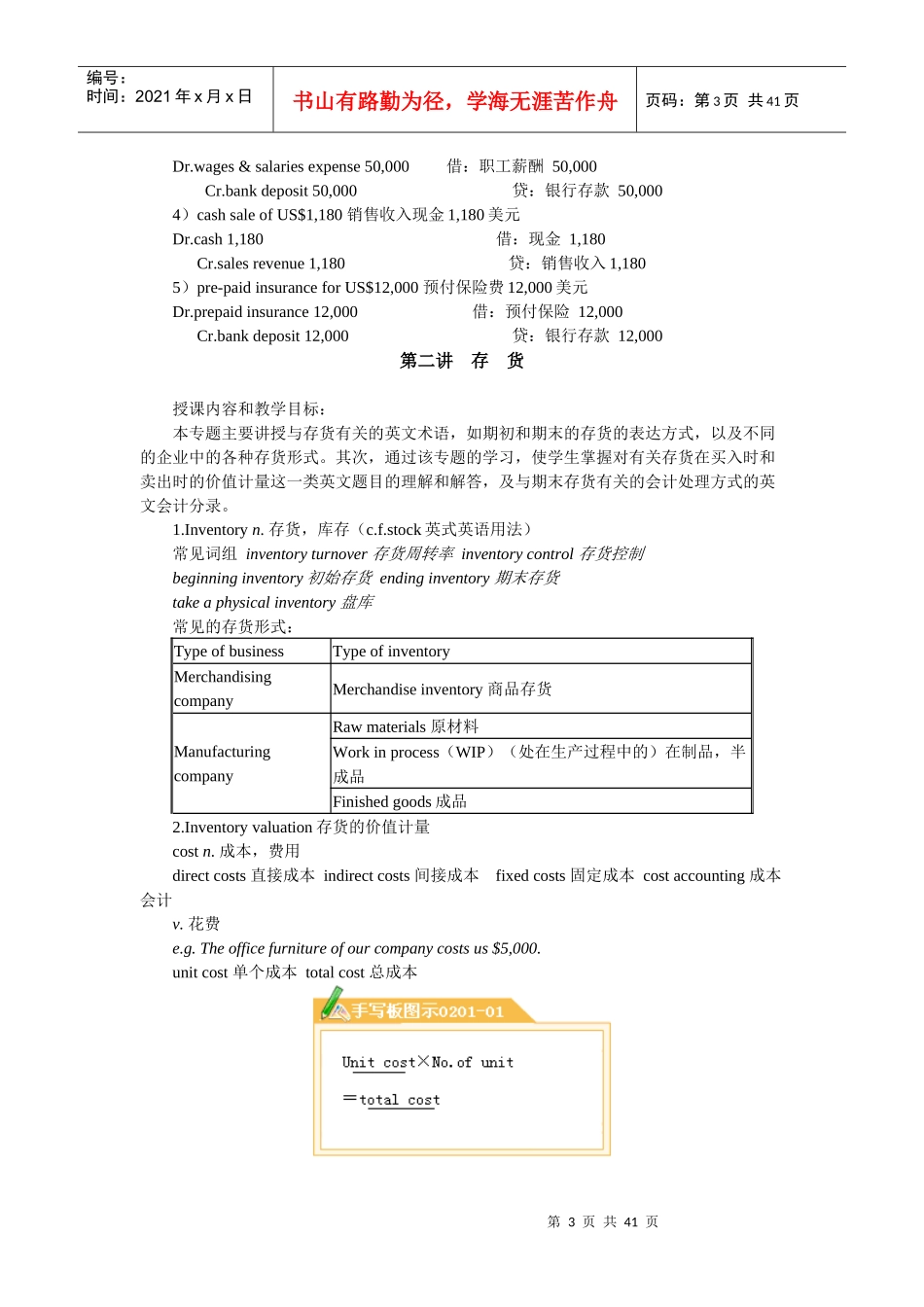 会计英语的常用术语汇总_第3页