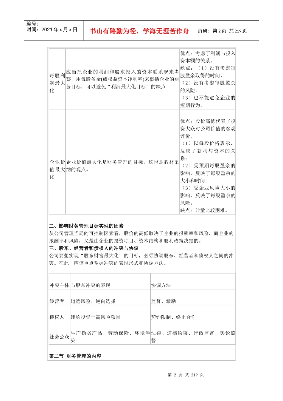 财务管理-历年试题分析_第2页