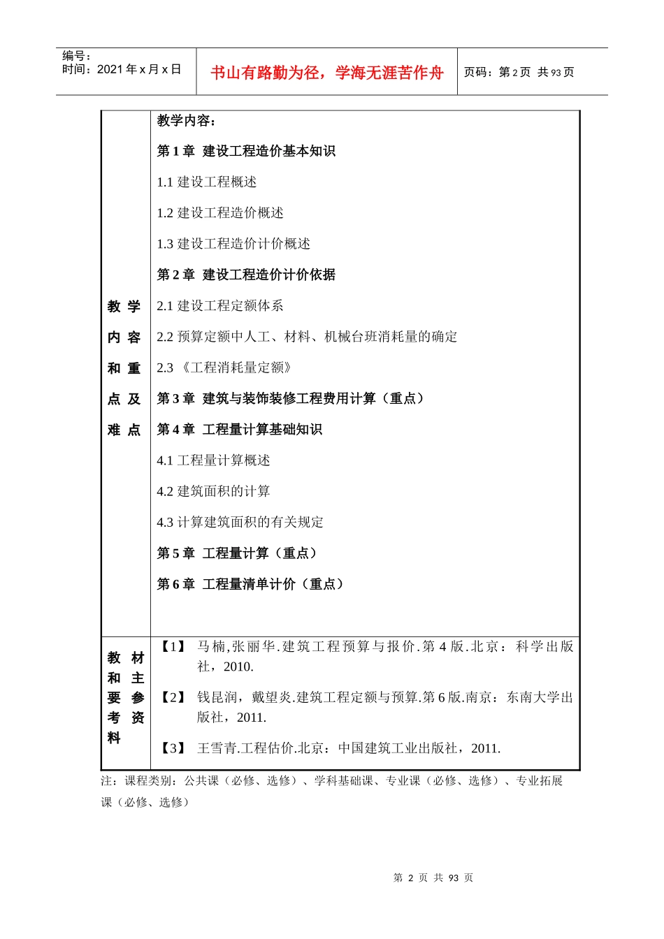 建筑工程概预算教案_第2页