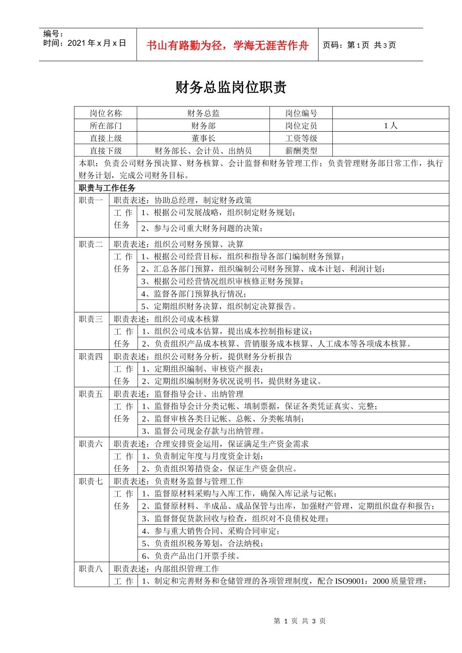 中小企业财务总监岗位职责_第1页